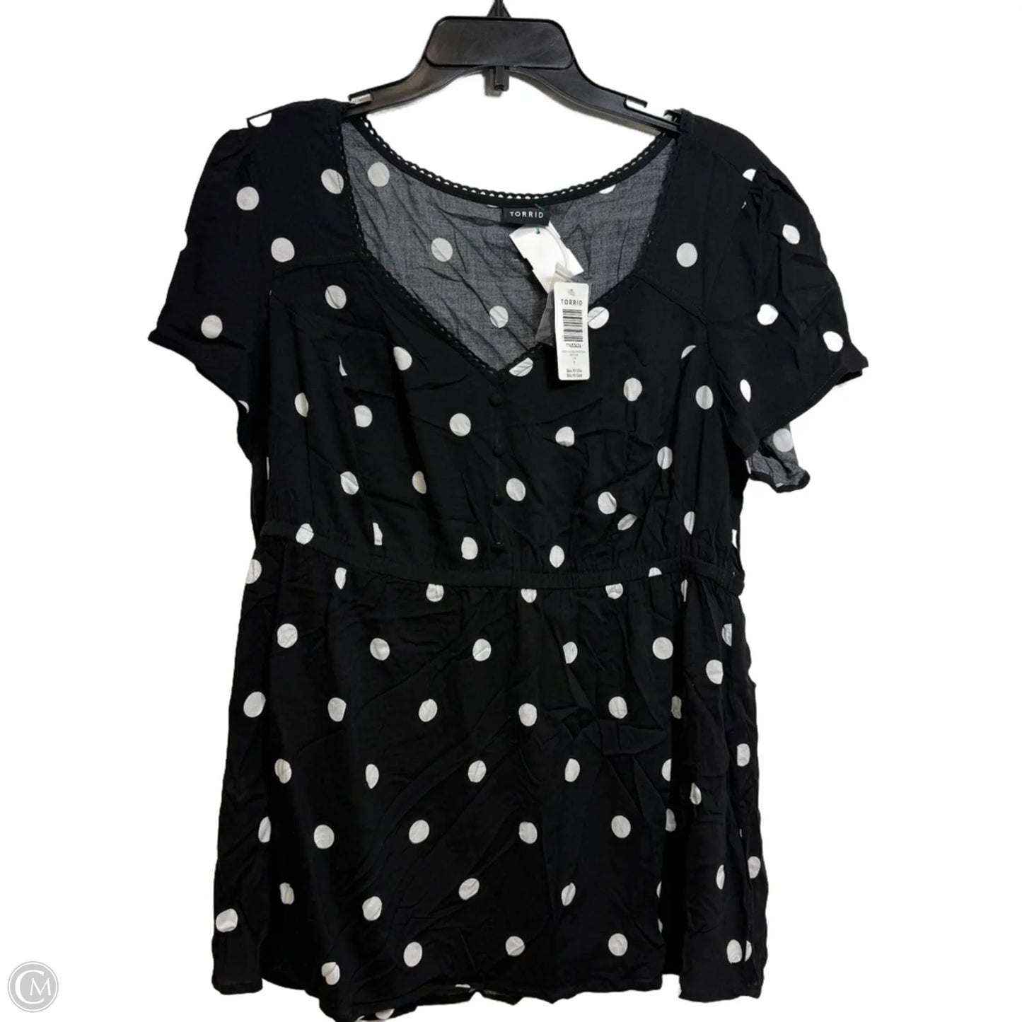 Top Short Sleeve By Torrid In Polkadot Pattern, Size: 1x
