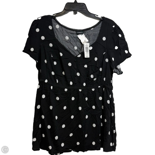 Top Short Sleeve By Torrid In Polkadot Pattern, Size: 1x