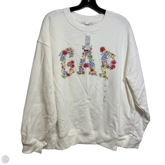 Sweatshirt Crewneck By Gap In White, Size: Xl