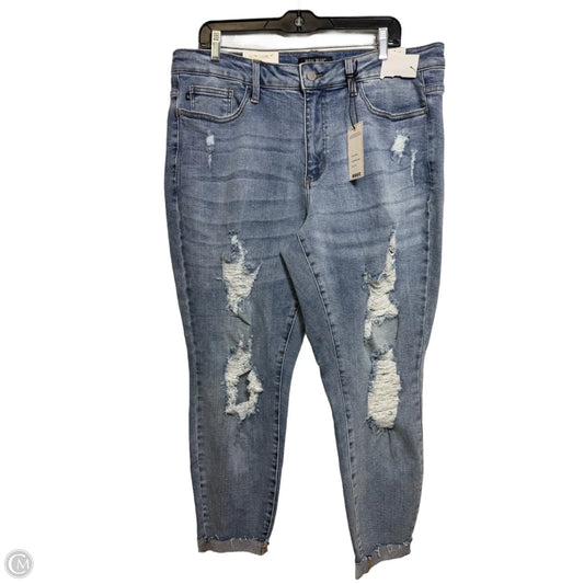 Jeans Skinny By Judy Blue In Blue Denim, Size: 18