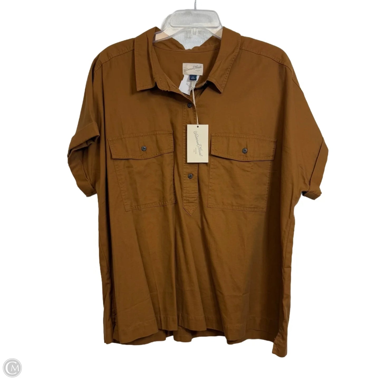 Top Short Sleeve By Universal Thread In Copper, Size: 1x