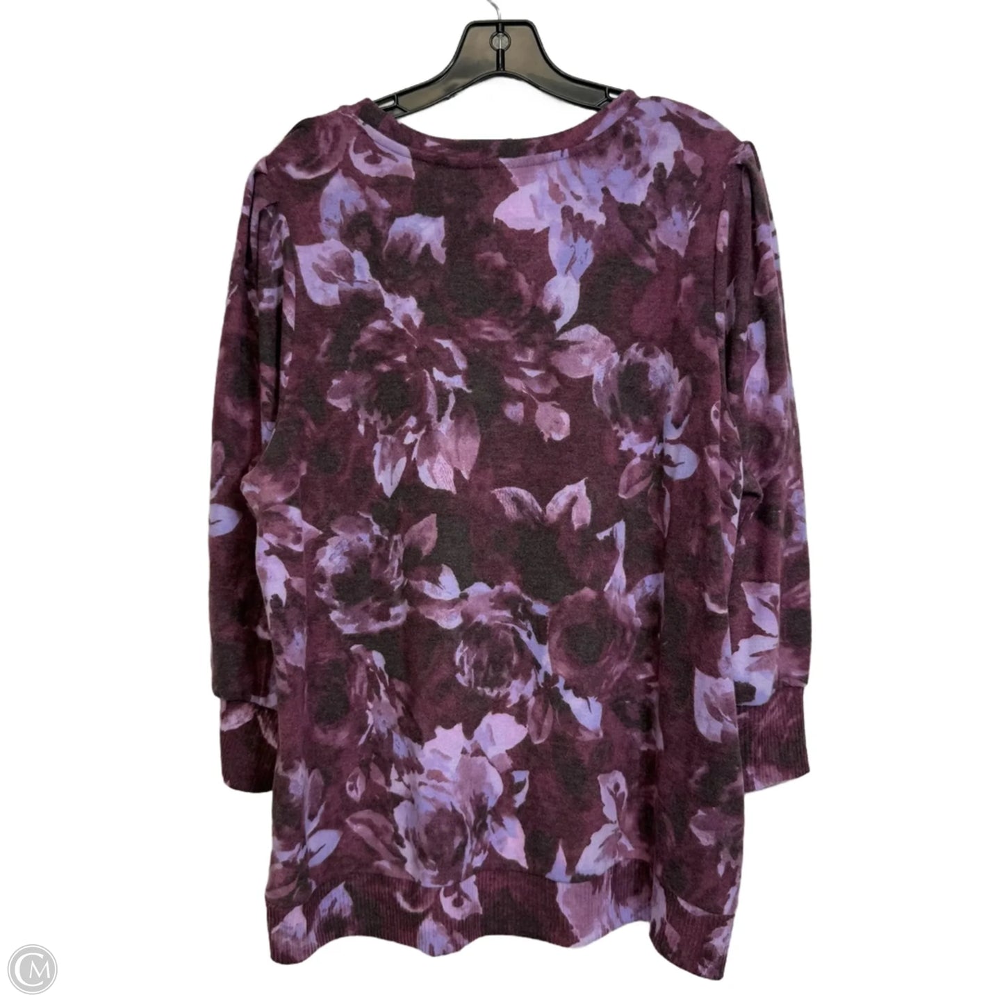 Top Long Sleeve By Simply Vera In Purple, Size: Xxl