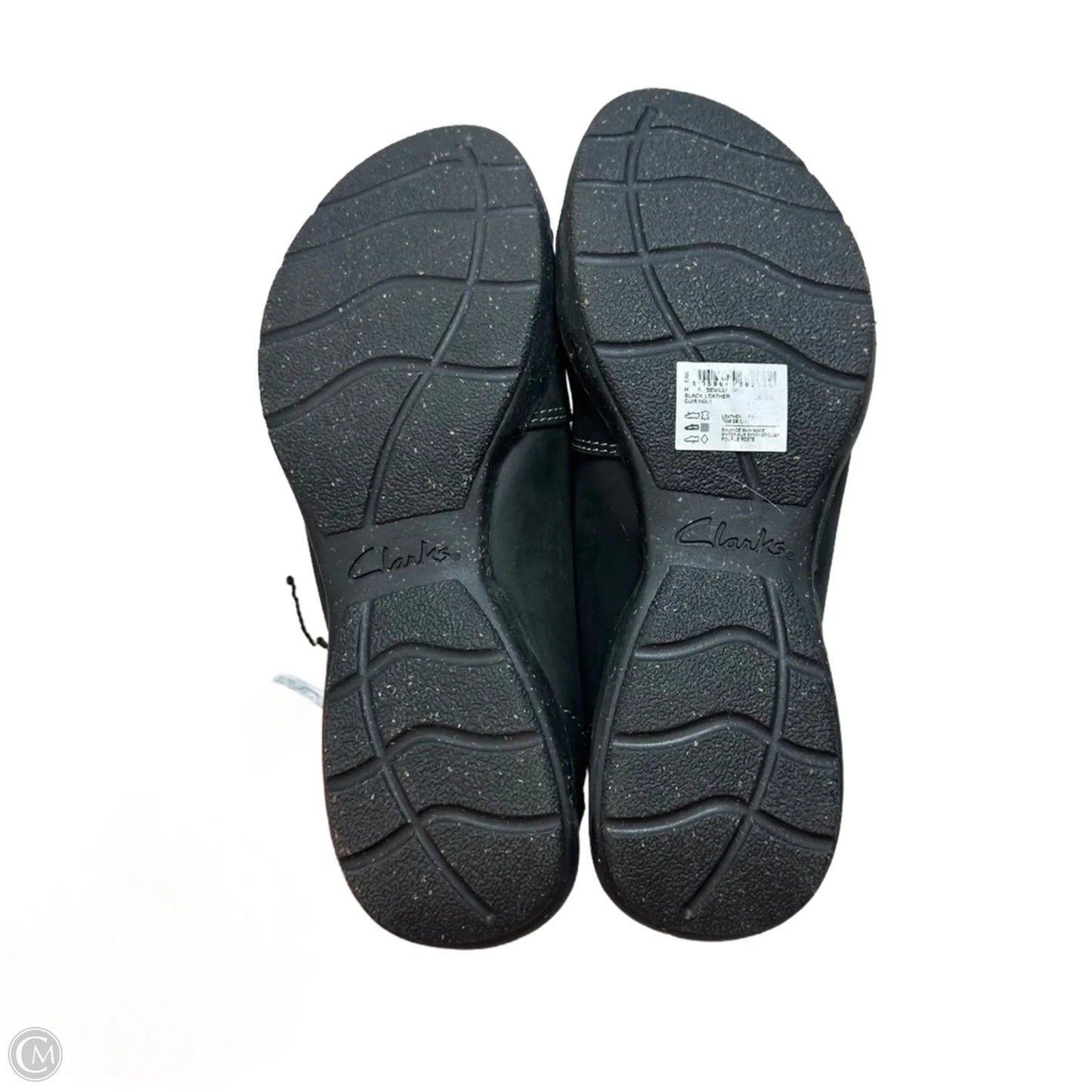 Shoes Flats By Clarks In Black, Size: 9.5