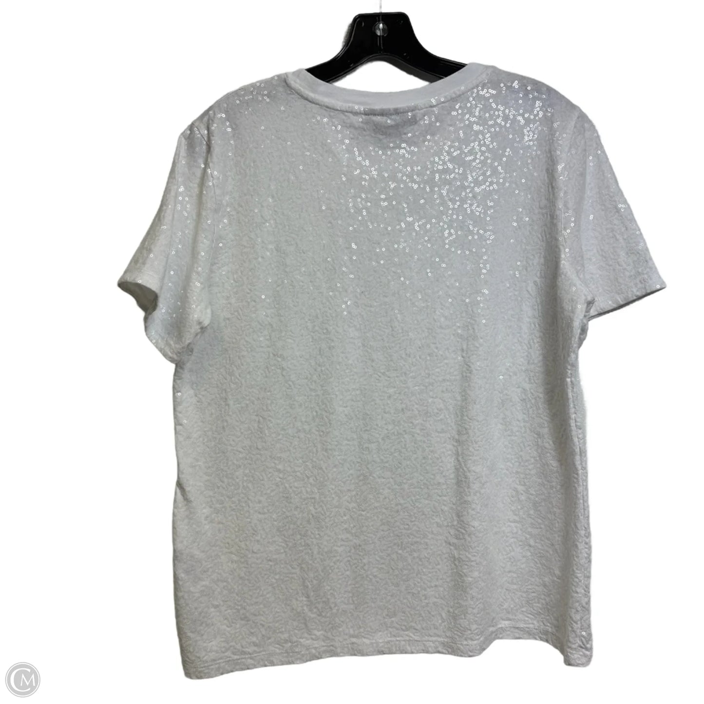 Top Short Sleeve By Dkny In White, Size: L