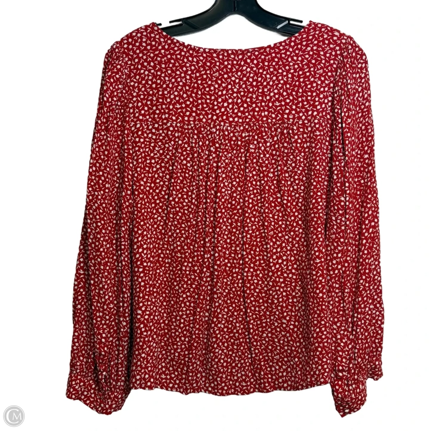 Top Long Sleeve By Madewell In Red, Size: L