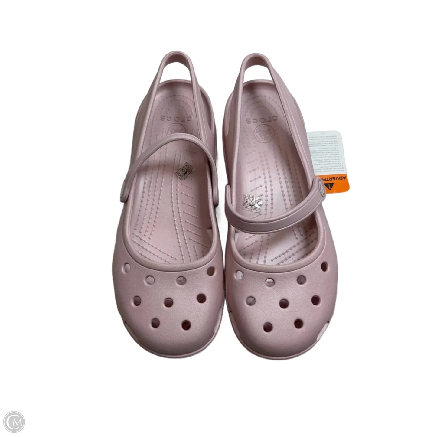 Sandals Flats By Crocs In Pink, Size: 10