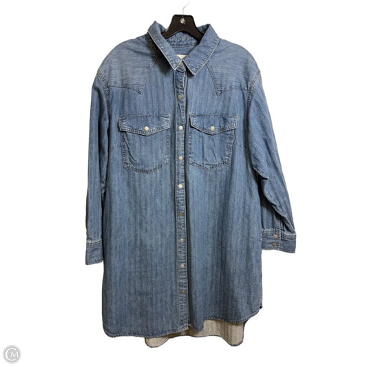 Dress Casual Short By Universal Thread In Blue Denim, Size: L