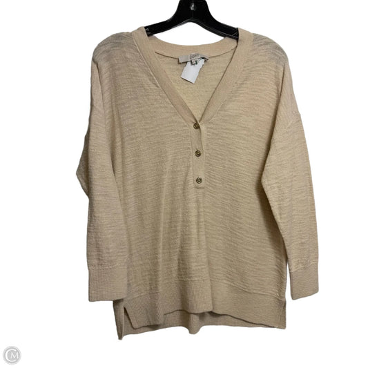 Top Long Sleeve By Loft In Beige, Size: M