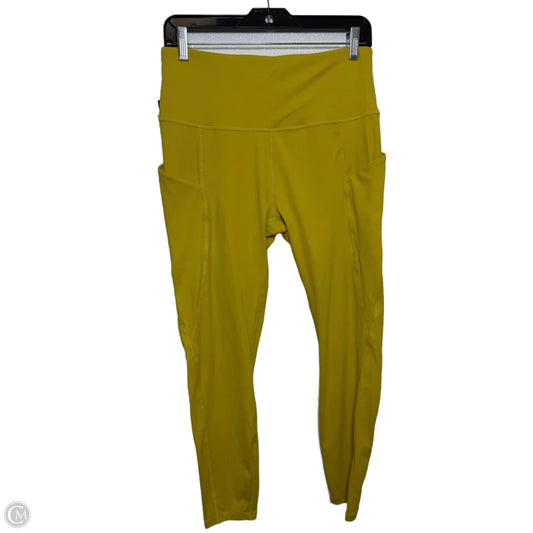 Athletic Leggings By Cme In Chartreuse, Size: L