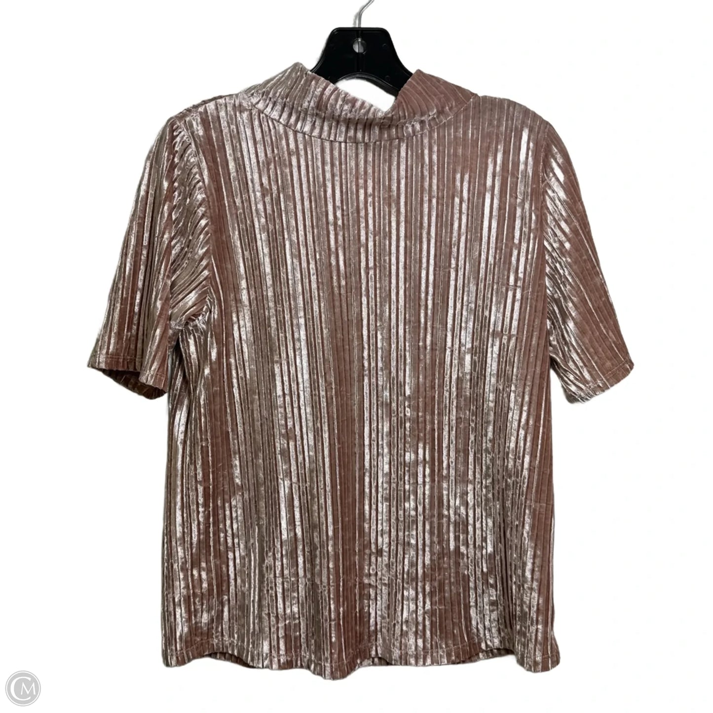 Top Short Sleeve By Loft In Taupe, Size: S