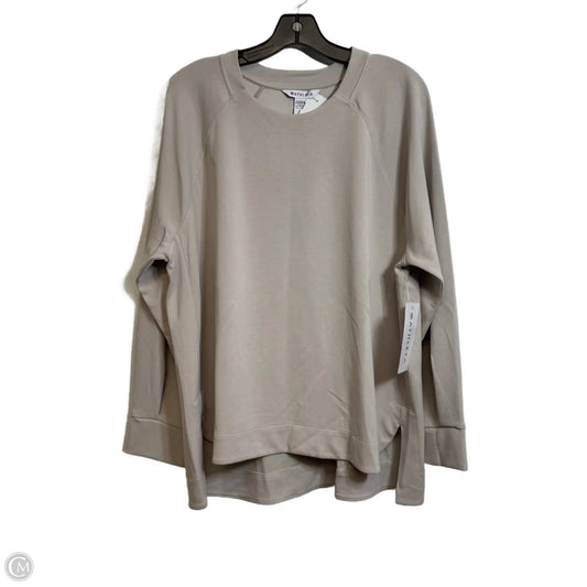 Athletic Top Long Sleeve Crewneck By Athleta In Beige, Size: 1x