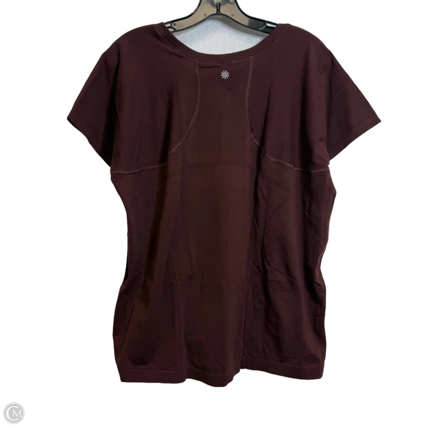 Athletic Top Short Sleeve By Athleta In Maroon, Size: 2x