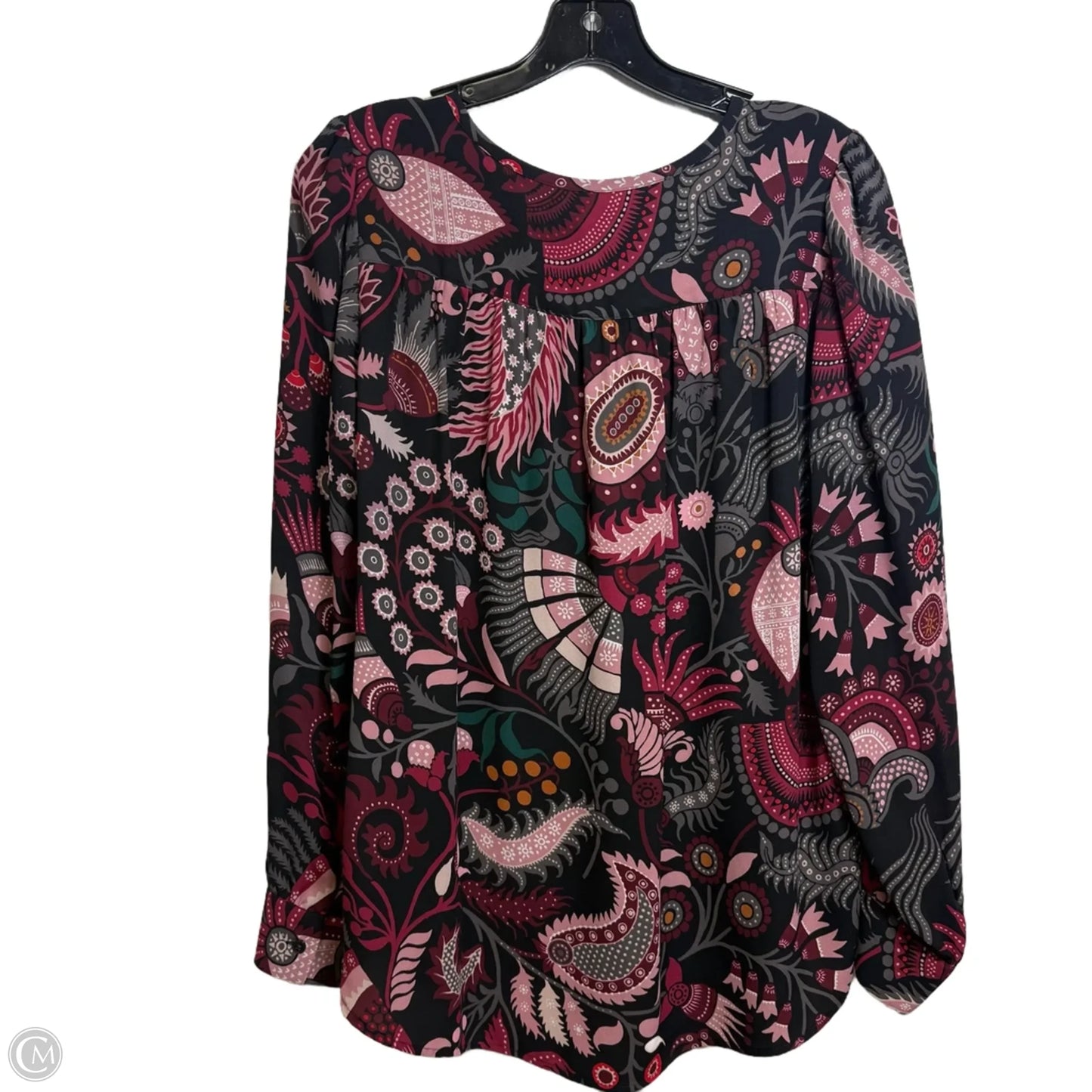 Top Long Sleeve By Loft In Paisley Print, Size: S