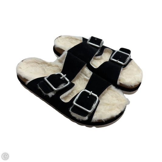 Sandals Flats By J Slides In Black, Size: 10