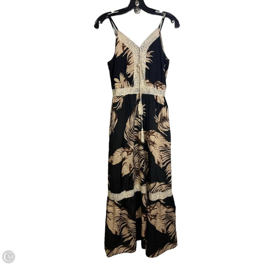 Midnight Tropics Sleeveless Maxi Dress Casual Maxi By Cupshe In Black, Size: S