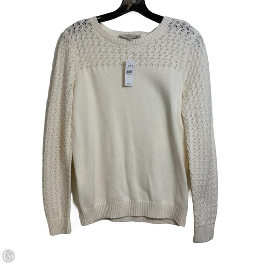 Sweater By Loft In Ivory, Size: M