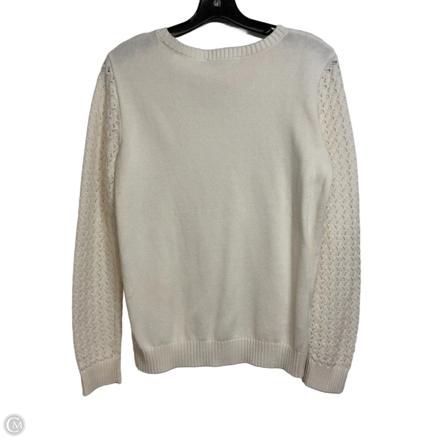 Sweater By Loft In Ivory, Size: M