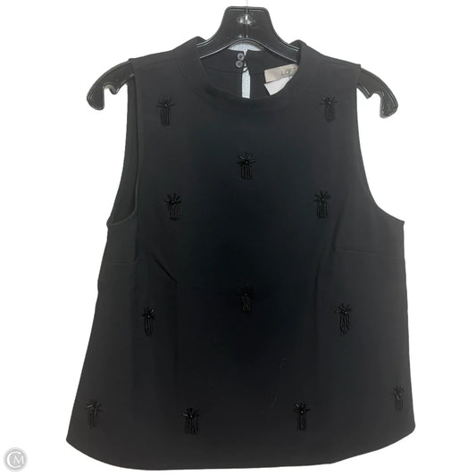 Top Sleeveless By Loft In Black, Size: S