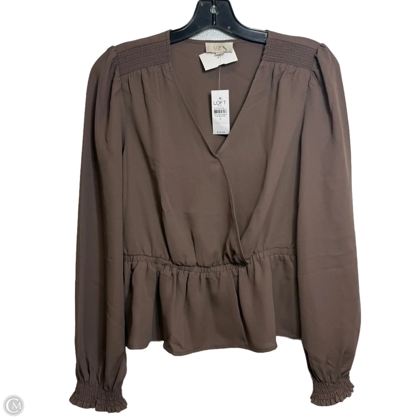 Top Long Sleeve By Loft In Brown, Size: S