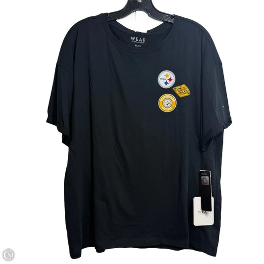 Pittsburgh Steelers Top Short Sleeve Basic By Nike Apparel In Black, Size: Xl