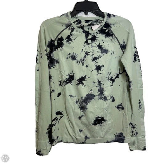 Athletic Top Long Sleeve Crewneck By Sweaty Betty In Tie Dye Print, Size: L