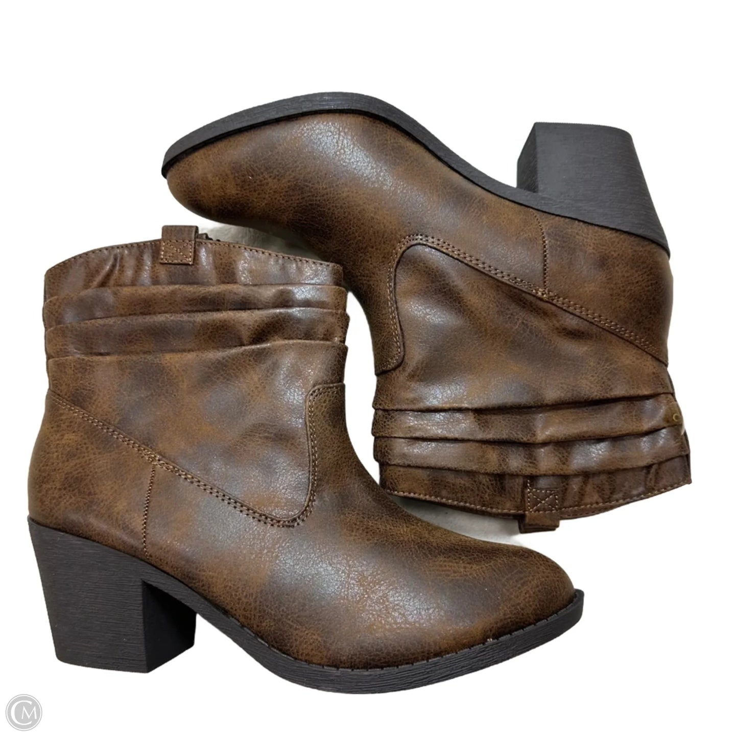 Boots Ankle Heels By Arizona In Brown, Size: 9