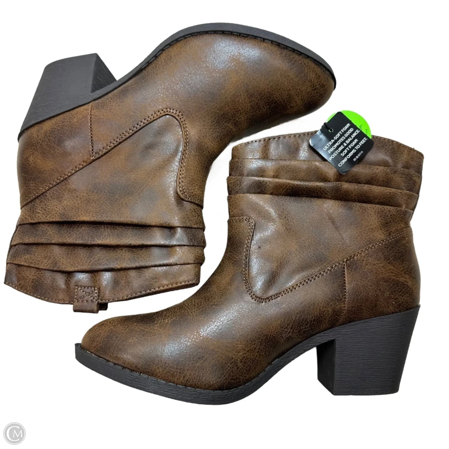 Boots Ankle Heels By Arizona In Brown, Size: 9