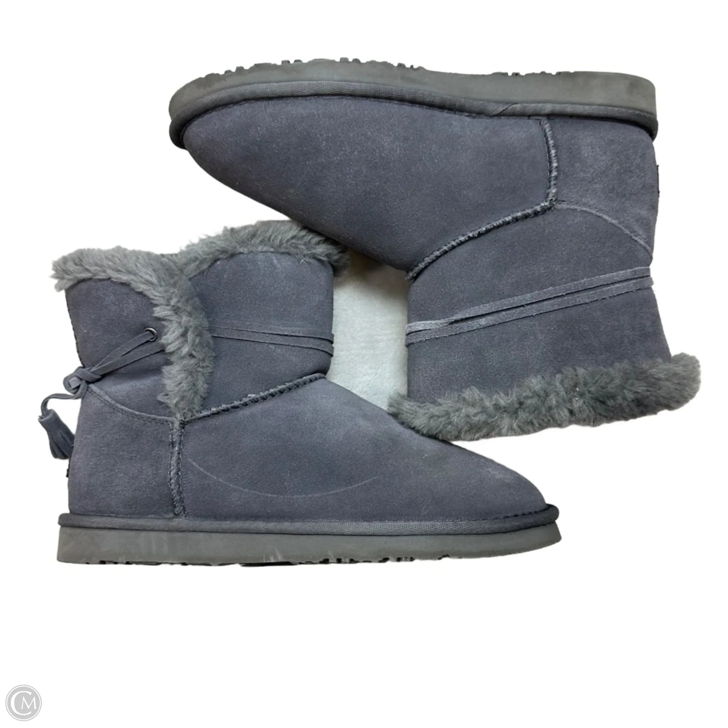 Boots Ankle Flats By Lamo In Grey, Size: 9