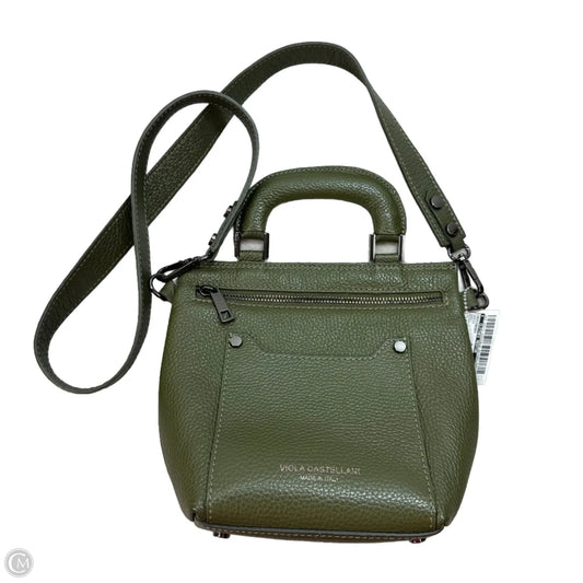 Viola Castellani green pebbled leather crossbody purse By Viola Castellani, Size: Small