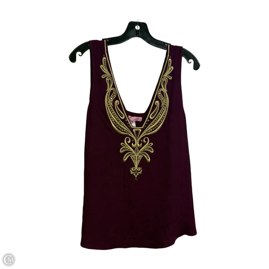 Top Sleeveless Designer By Lilly Pulitzer In Purple, Size: M
