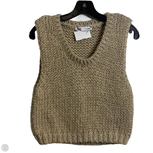Vest Sweater By Zara In Gold, Size: L