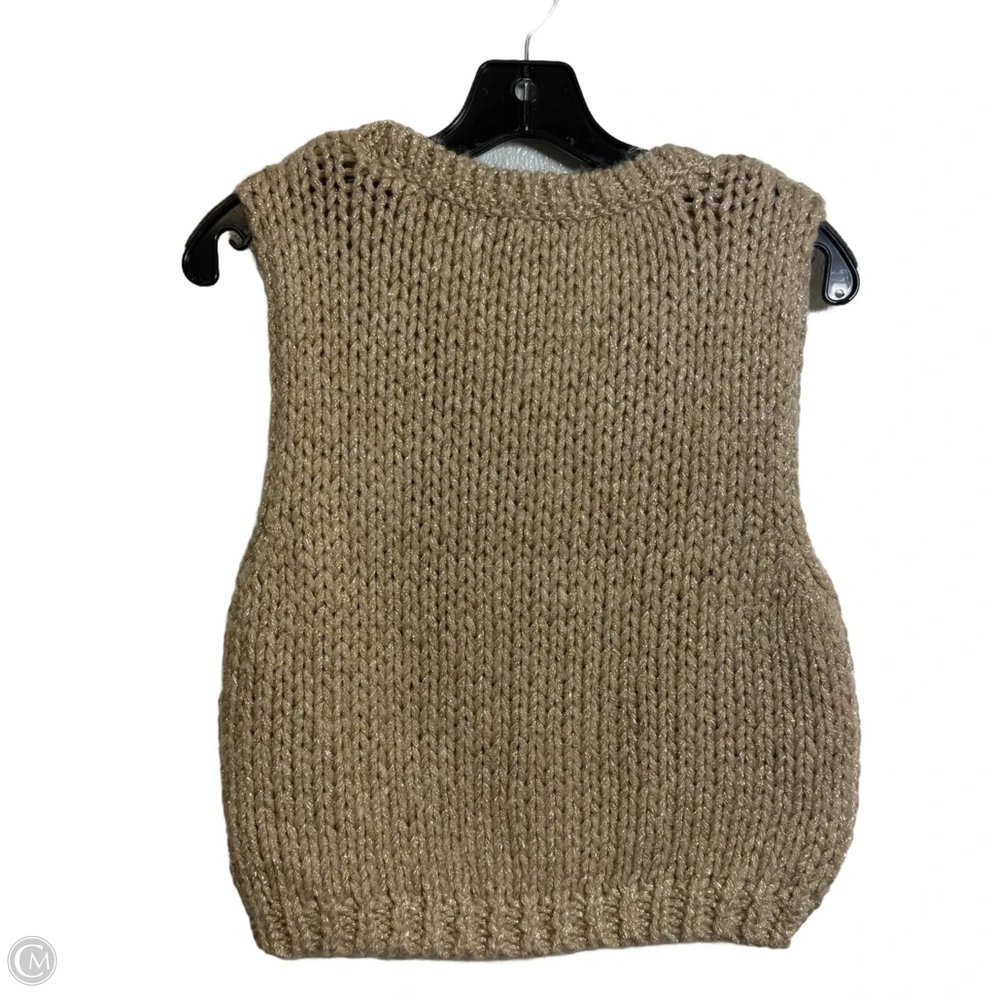 Vest Sweater By Zara In Gold, Size: L