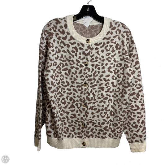 Cardigan By Clothes Mentor In Animal Print, Size: S