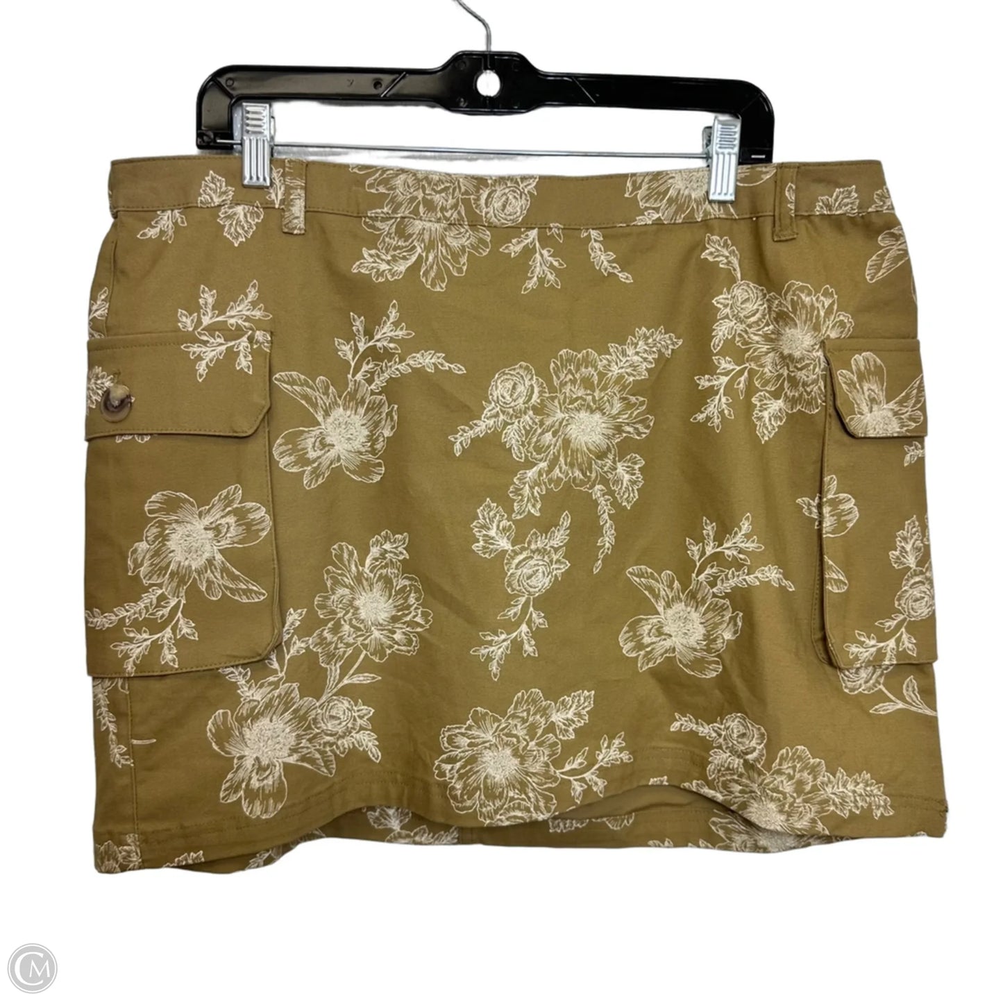 Skirt Mini & Short By Future Collective In Tan, Size: Xl