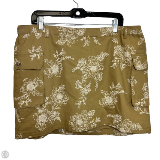 Skirt Mini & Short By Future Collective In Tan, Size: Xl