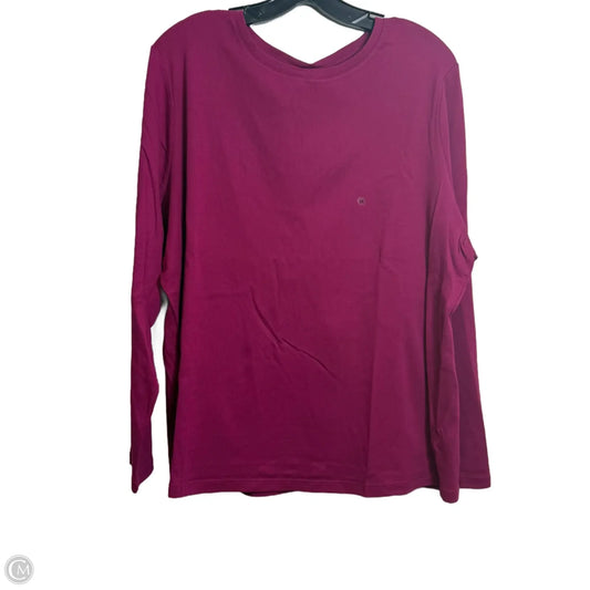 Top Long Sleeve Basic By Talbots In Purple, Size: 3x