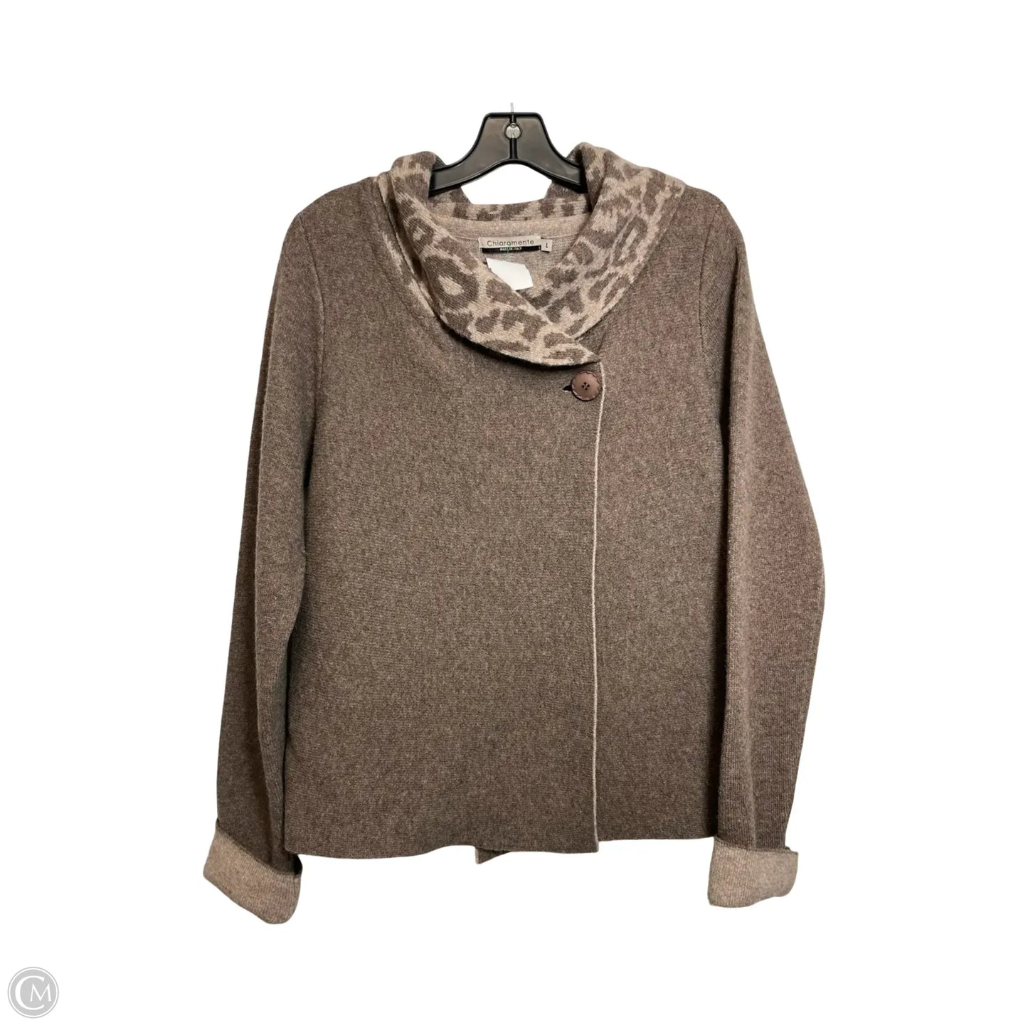 Cardigan By Clothes Mentor In Brown, Size: L