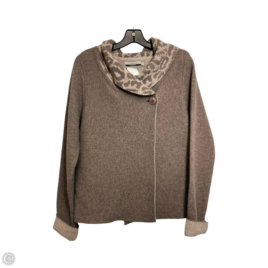 Cardigan By Clothes Mentor In Brown, Size: L
