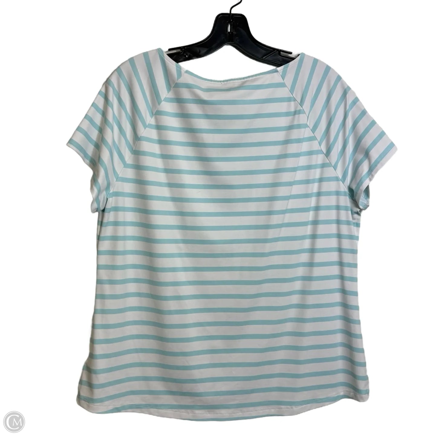 Top Short Sleeve By Talbots In Striped Pattern, Size: Xlp