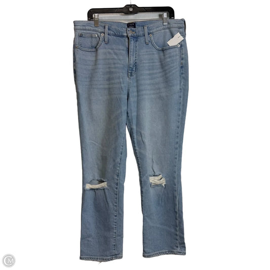 Jeans Straight By J. Crew In Blue Denim, Size: 14