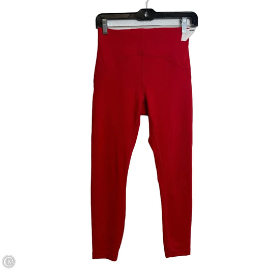 Athletic Leggings By Lululemon In Red, Size: 6