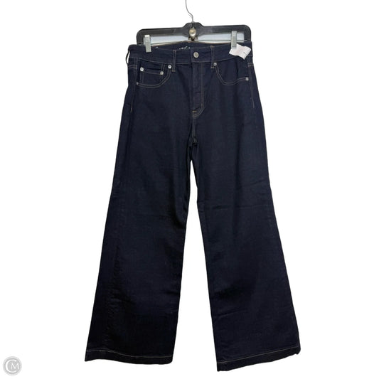 Jeans Wide Leg By American Eagle In Blue Denim, Size: 8