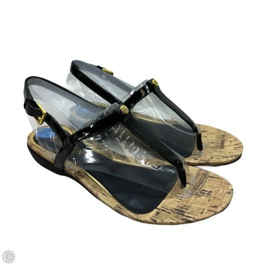 Sandals Flip Flops By Lauren By Ralph Lauren In Black, Size: 7.5