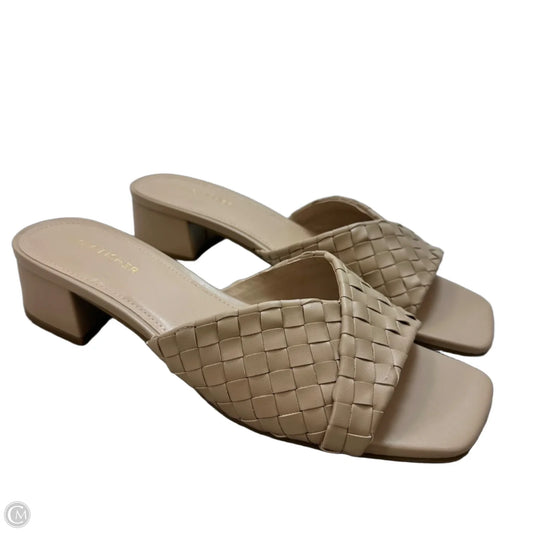 Sandals Heels Block By Marc Fisher In Tan, Size: 10