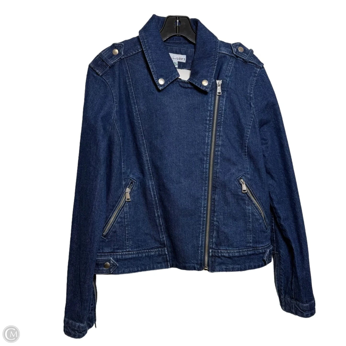 Jacket Denim By Loft In Blue Denim, Size: M