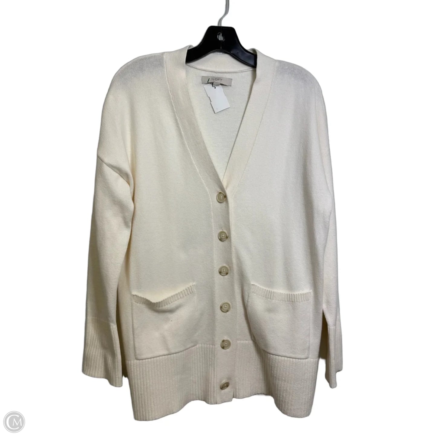 Cardigan By Loft In Ivory, Size: M