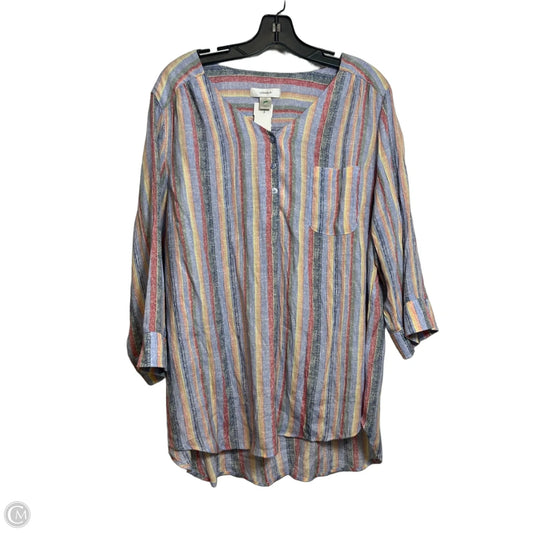Top Long Sleeve By Cj Banks In Multi-colored, Size: 2x