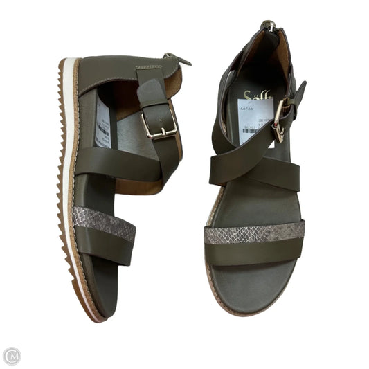 Sandals Flats By Sofft In Green, Size: 8