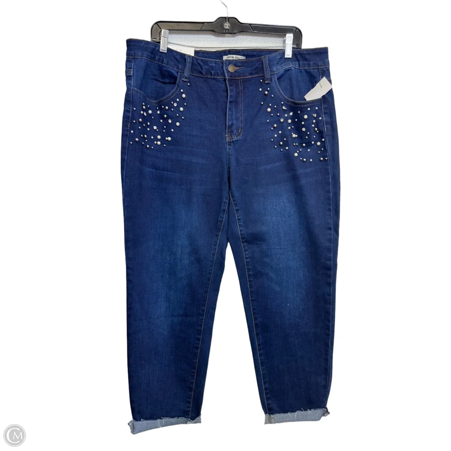 Jeans Skinny By Cme In Blue Denim, Size: 18