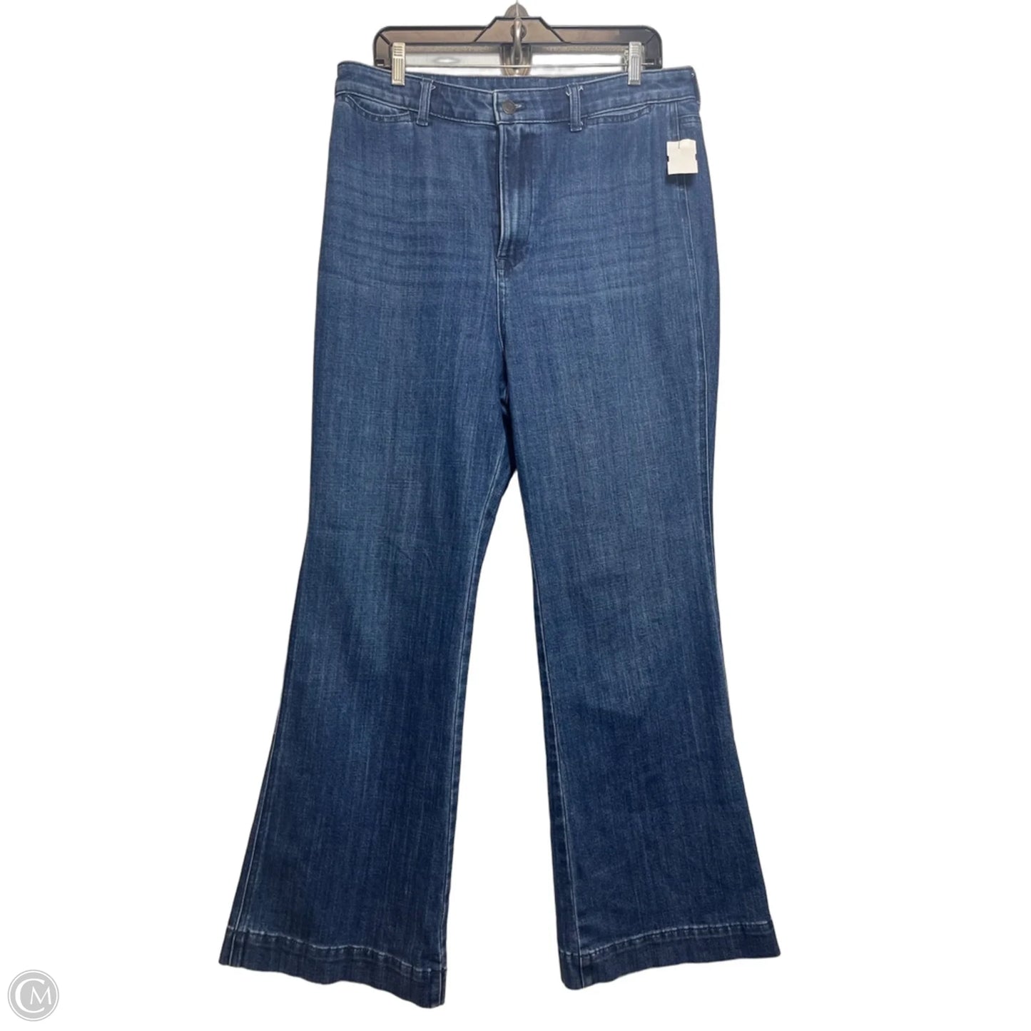 Jeans Flared By Talbots In Blue Denim, Size: 14